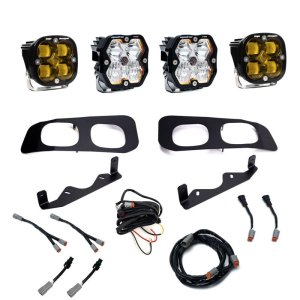 Ford Super Duty Fog Light Pocket Kit - Baja Designs - Squadron Pro/SAE 2.0 - Baja Amber - `23-`25 Ford Super Duty Fog Light Pocket Kit - Baja Designs - Squadron Pro/SAE 2.0 - Baja Amber - `23-`25